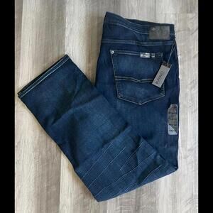 NWT MEN'S BUFFALO DAVID BITTON BLUE JEANS 44 x 32 SIX-X Slim Straight Stretch